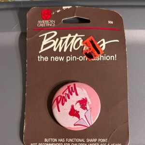 American Greetings Pink Party Pin